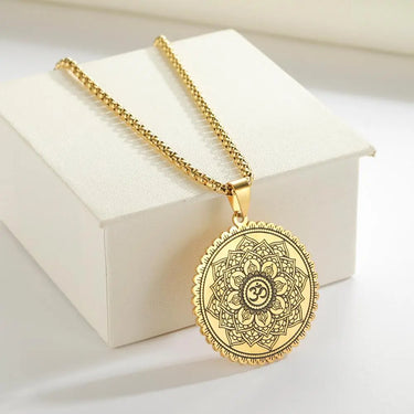 Flower of Life Om Pendant Necklace-Your Soul Place